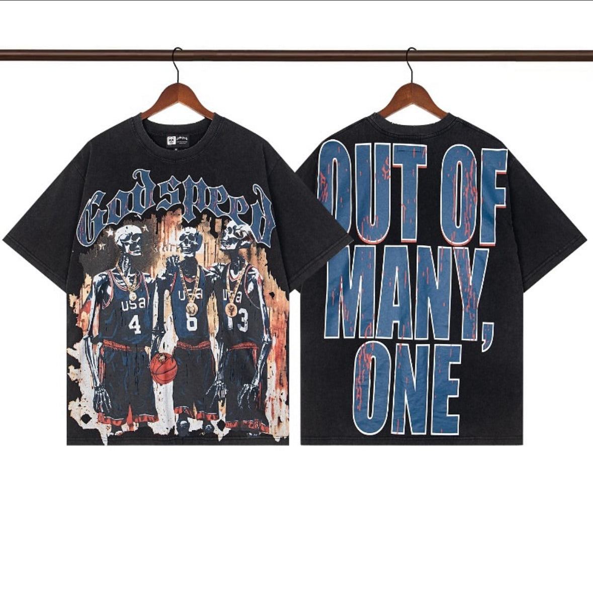 Godspeed Skeleton Out Of Many Tee