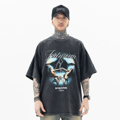 In The Future Black Vintage Tees