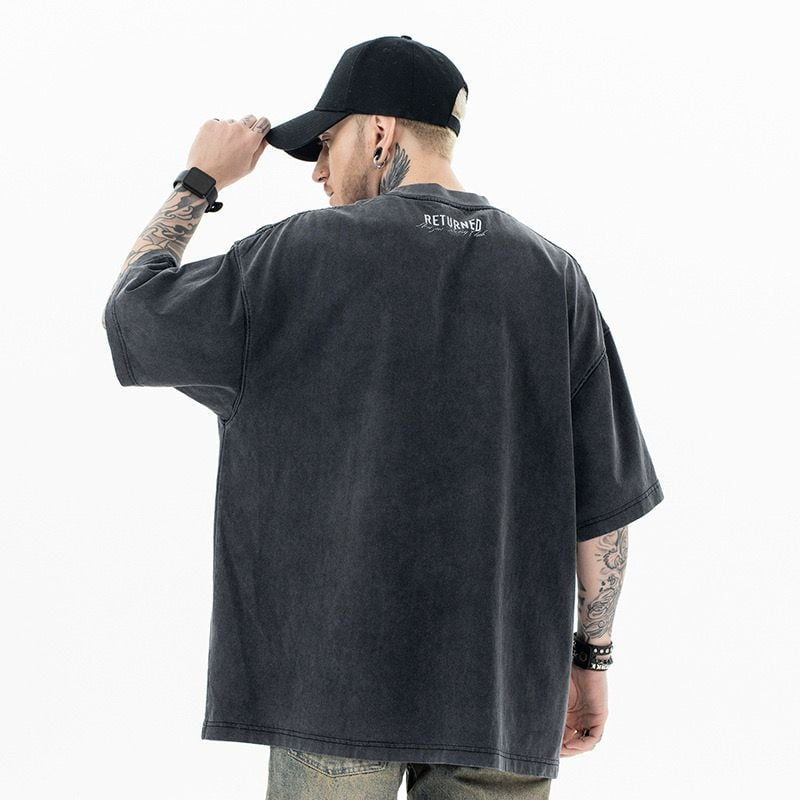 In The Future Black Vintage Tees