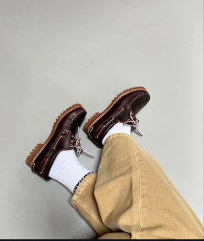 Maden Mocassin Leather Shoe 'Brown'